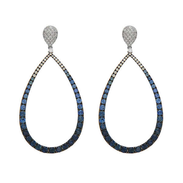 Sapphire & Diamond Ombre Earrings