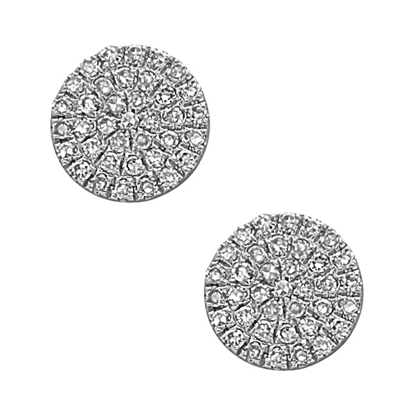 Diamond Disc Earrings