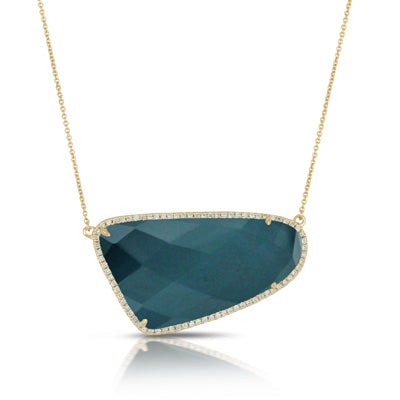 Hematite & Diamond Necklace