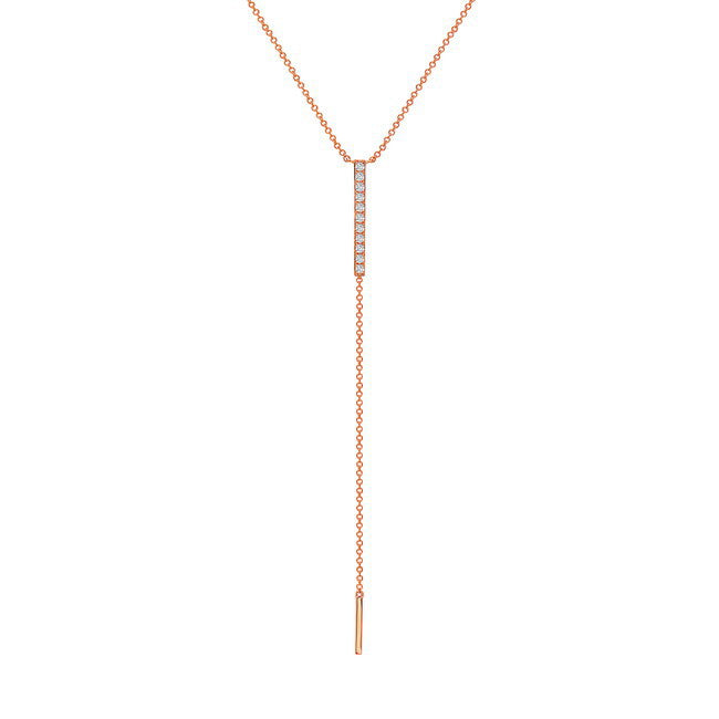 Diamond Lariat Bar Necklace