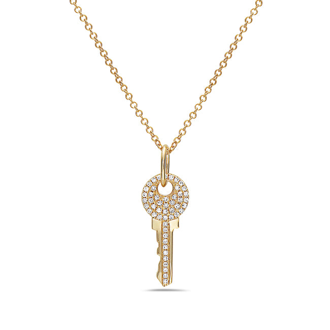 Diamond Mini Key Pendant