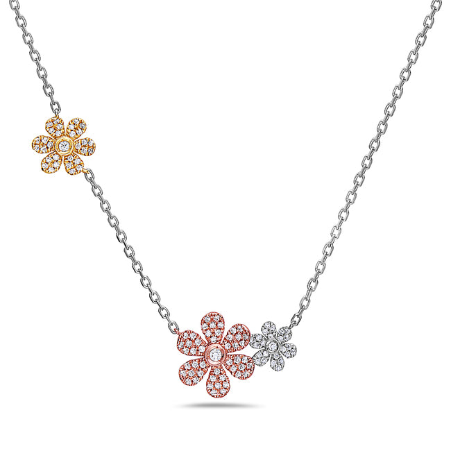 Diamond Flower Necklace