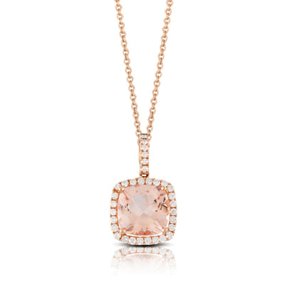 Morganite & Diamond Necklace