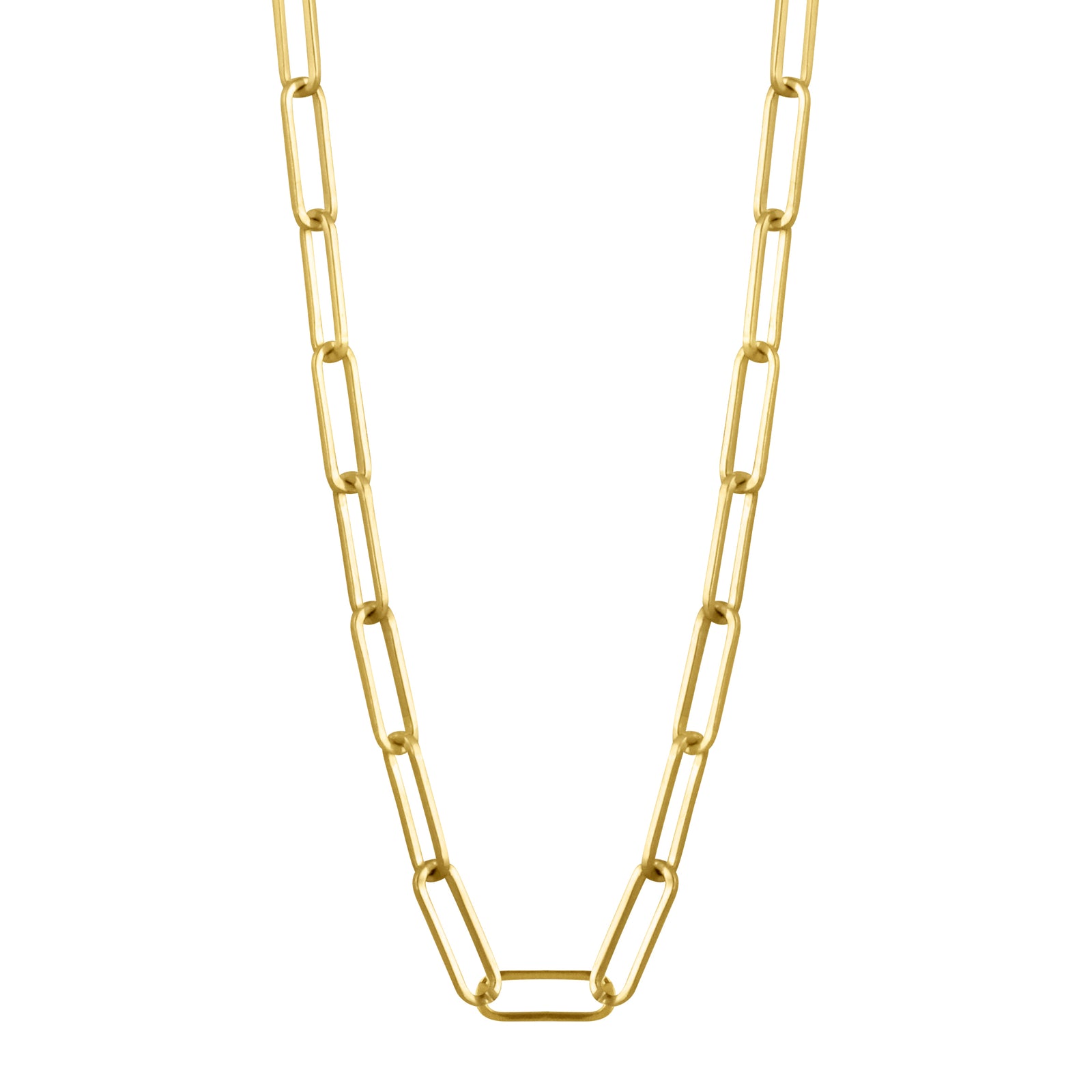 18k Gold Paperclip Necklace