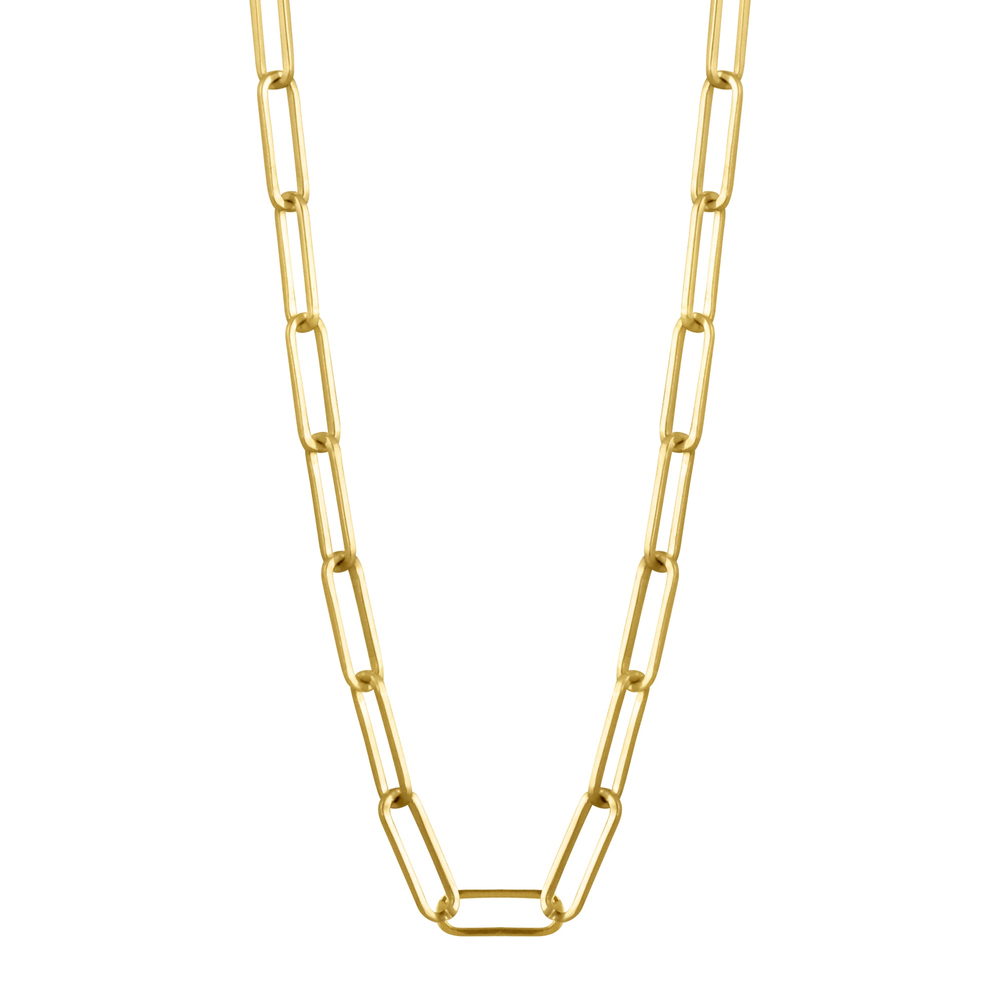 18k Gold Paperclip Necklace