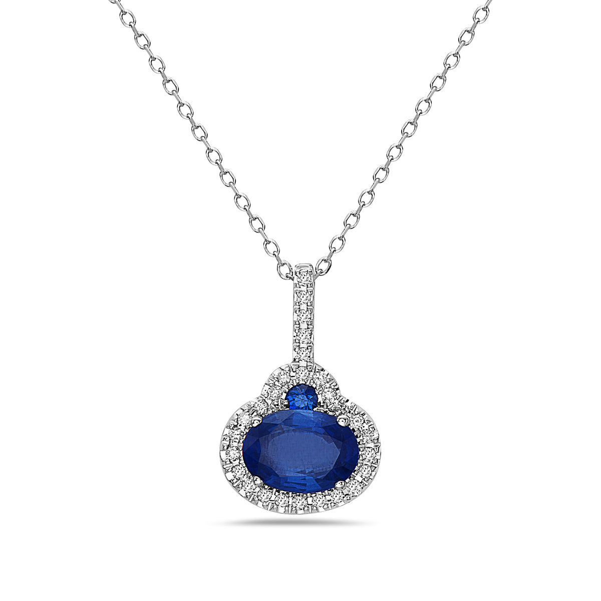 14kw Sapphire & Diamond Pendant