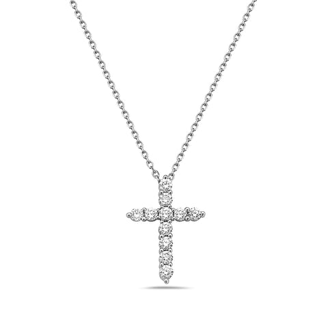 14k Diamond Cross Necklace
