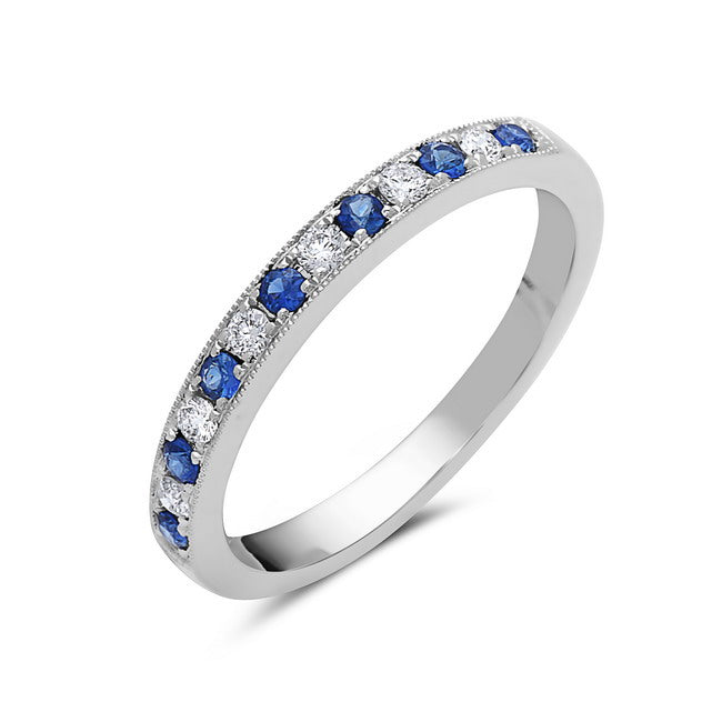 Diamond & Sapphire Band