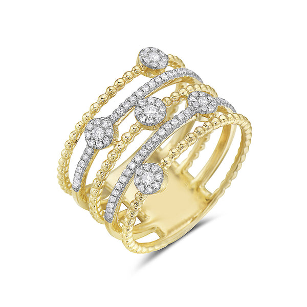 14k Yellow Gold & Diamond Ring