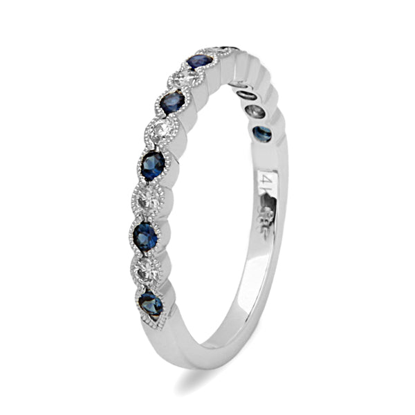 Diamond & Sapphire Band