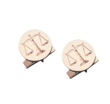 18K Yellow Gold Scales Of Justice Cufflinks