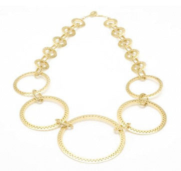 18K Crown-Style Circle Loop Necklace By Ray Griffiths